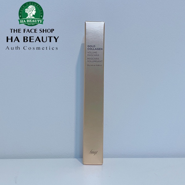 Mascara dưỡng ẩm dày và cong mi chống nước chống lem lâu trôi The Face Shop Gold Collagen Volume Mascara 12g