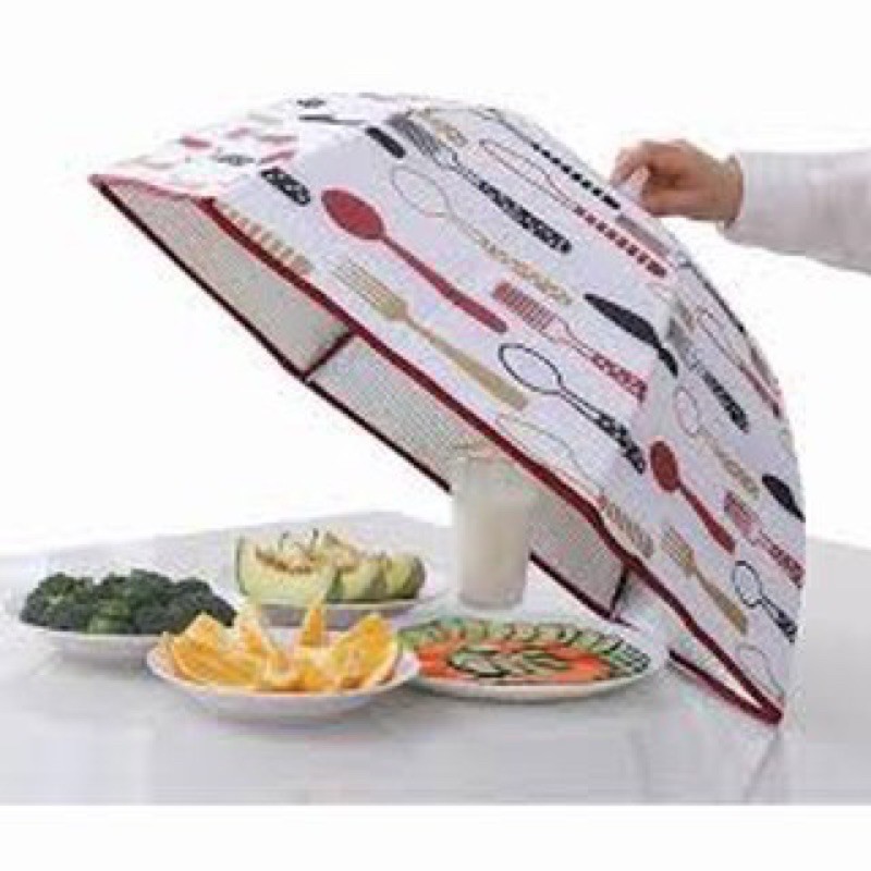 Lồng bàn giữ nhiệt gập gọn 6 cạnh có khung sắt