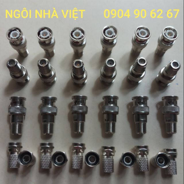 Rắc (BNC + F5) vặn, dùng thi công lắp đặt Camera và Truyền hình cáp (hàng xịn)