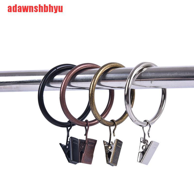 [adawnshbhyu]10PCS Home Decors High Qaulity Shower Curtain Rings Clamps Drapery Clips Window