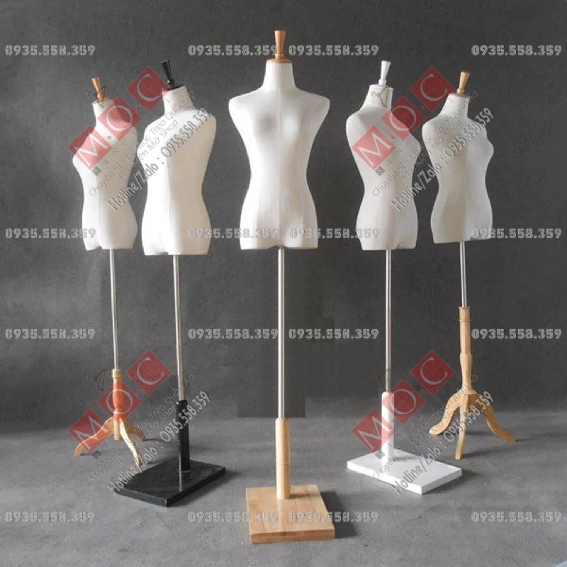 ▣Manocanh nhung nữ bán thân-manocanh chân gỗ( Grab/now)