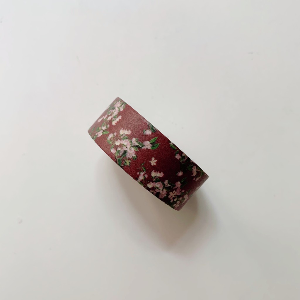 Washi tape họa tiết hoa trà - Vintage style