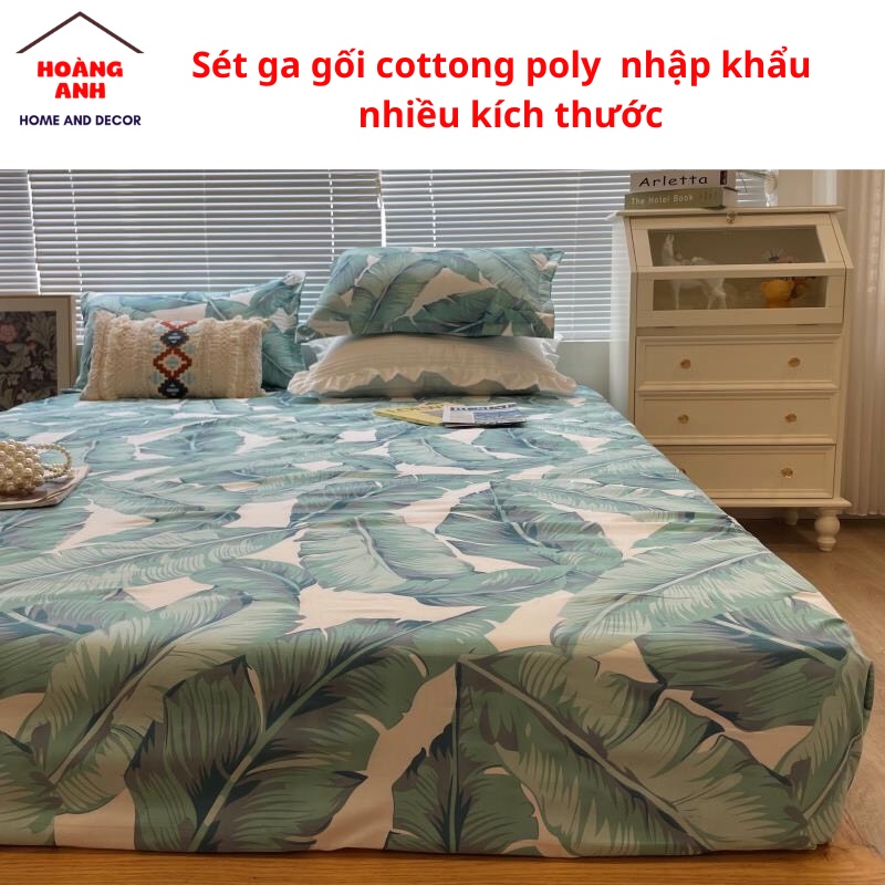 Bộ 3 món Ga gối nhiều họa tiết, drap giường giá rẻ nhiều kích thước chất Poly cotton hàng nhập khẩu