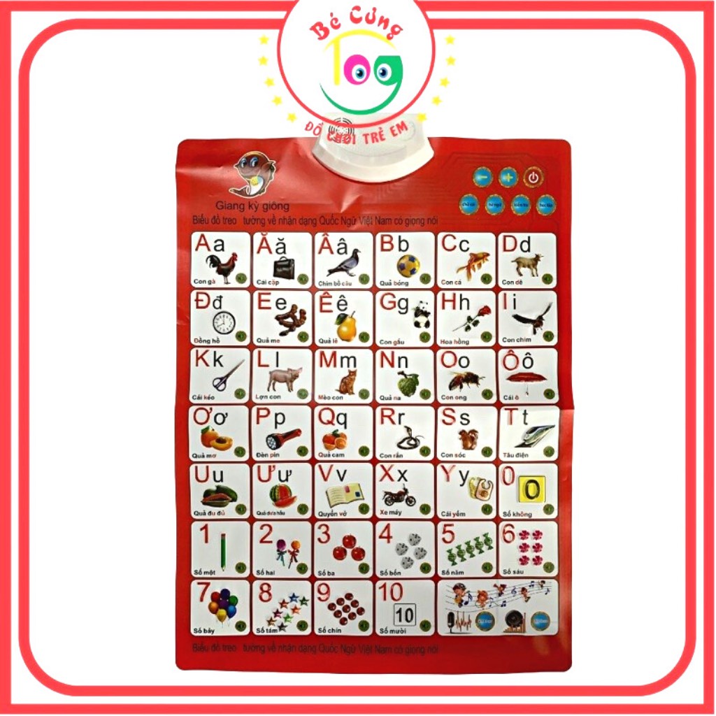 Đồ Chơi Bảng Học Chữ Cái Điện Tử 2 Mặt Thông Minh Dành Cho Bé
