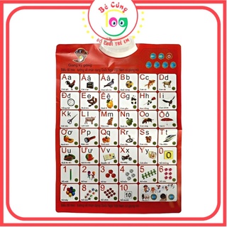 [TẶNG PIN] Đồ Chơi Bảng Học Chữ Cái Điện Tử 2 Mặt Thông Minh Dành Cho Bé