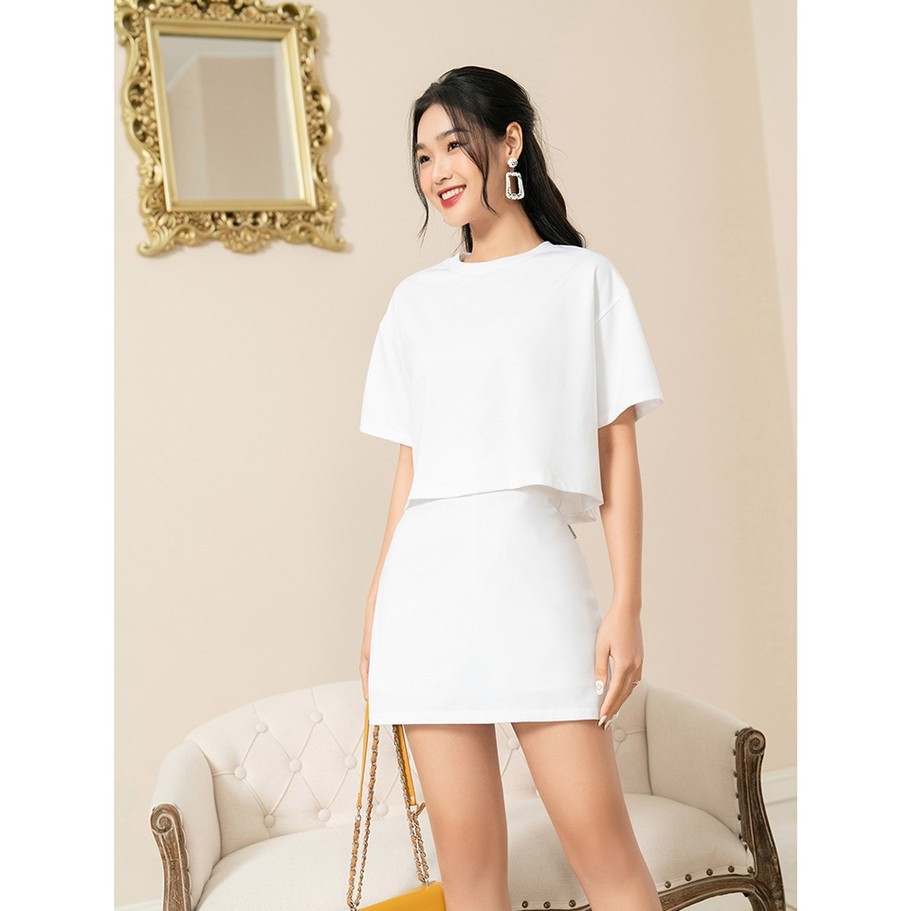 Chân váy chữ A ngắn 92WEAR (4 MÀU) đủ size, cạp cao dáng A thun JAA1551 | BigBuy360 - bigbuy360.vn
