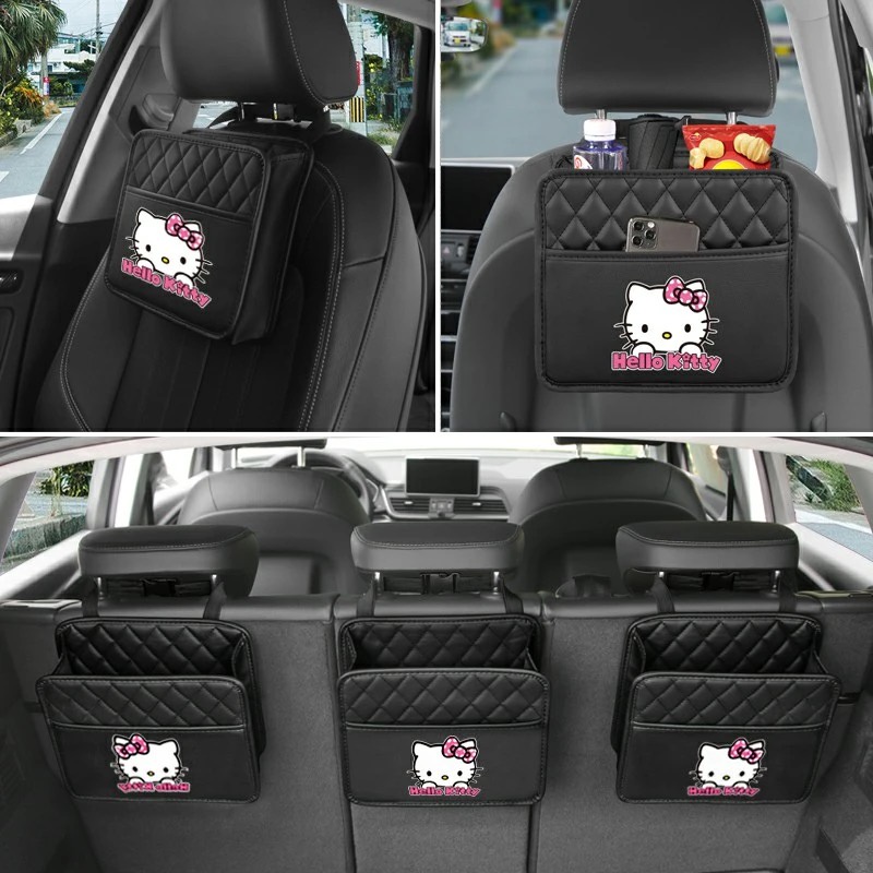 【Ready Stock】 Car storage bag Multifunctional car storage bag Rear seat hanging bag 1pc 5Ves