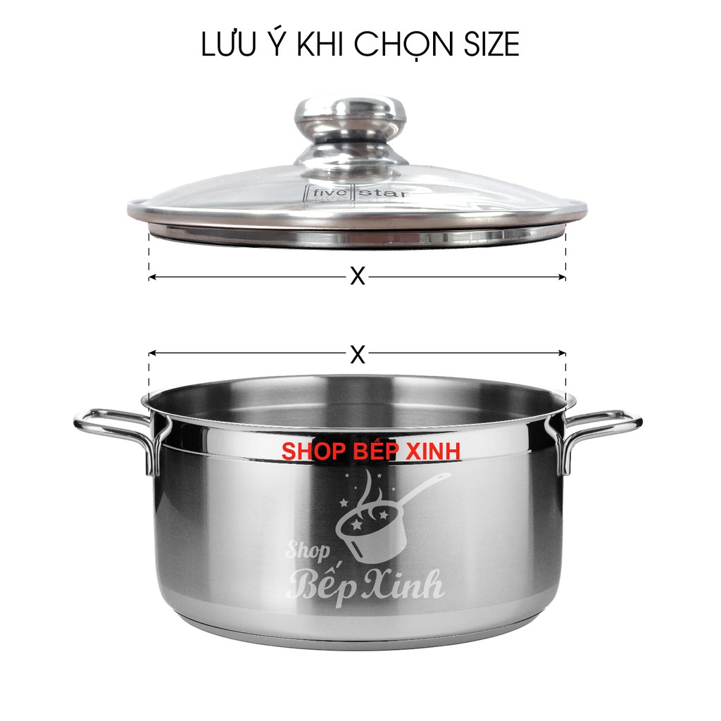 Nắp kính cường lực Fivestar dùng cho nồi-chảo-quánh-bộ-nồi-xửng(16cm/18cm/20cm/22cm/24cm/26cm/28cm/30cm/32cm), nắp đậy