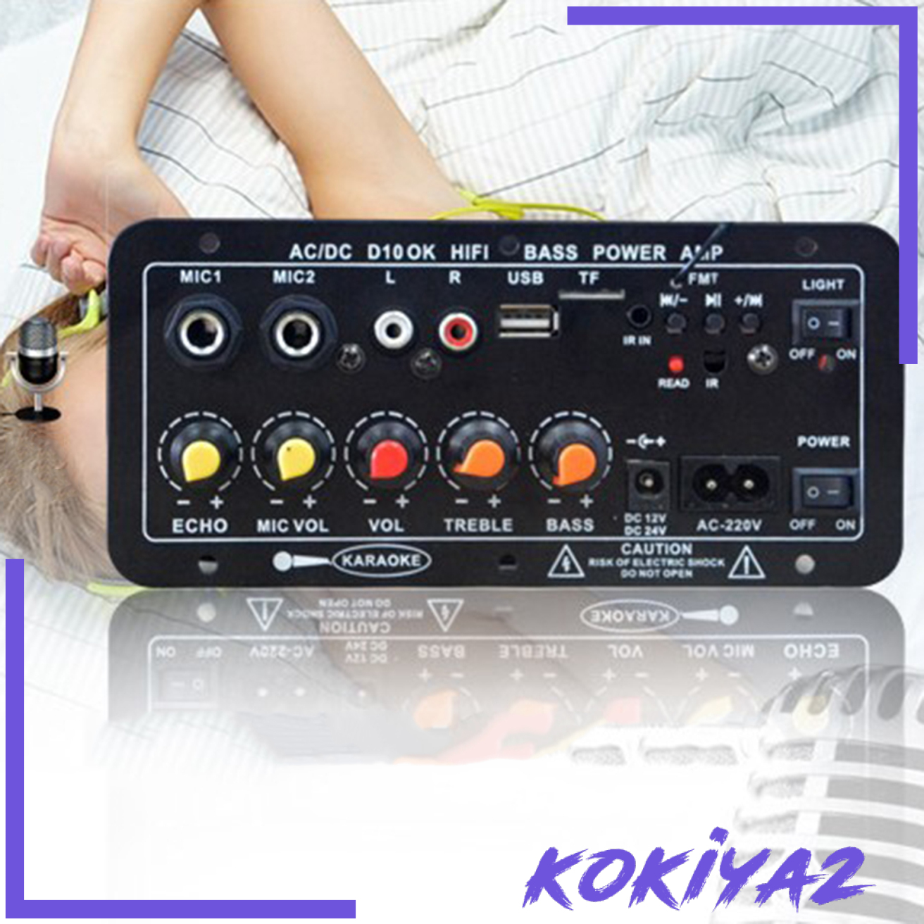 Module amply karaoke kèm loa Bluetooth 4.2 30-120W DIY dành cho gia đình