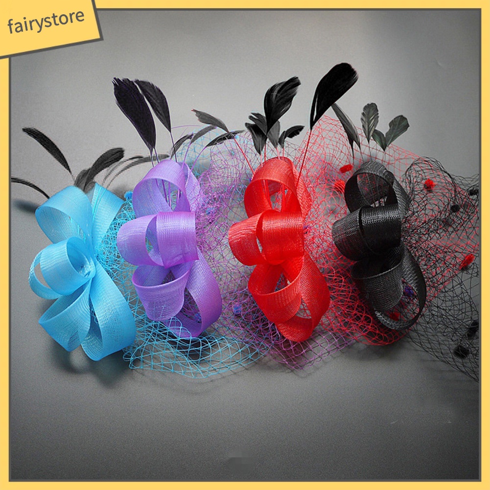 Kẹp tóc kết hợp mạng che mặt cô dâu phong cách retro