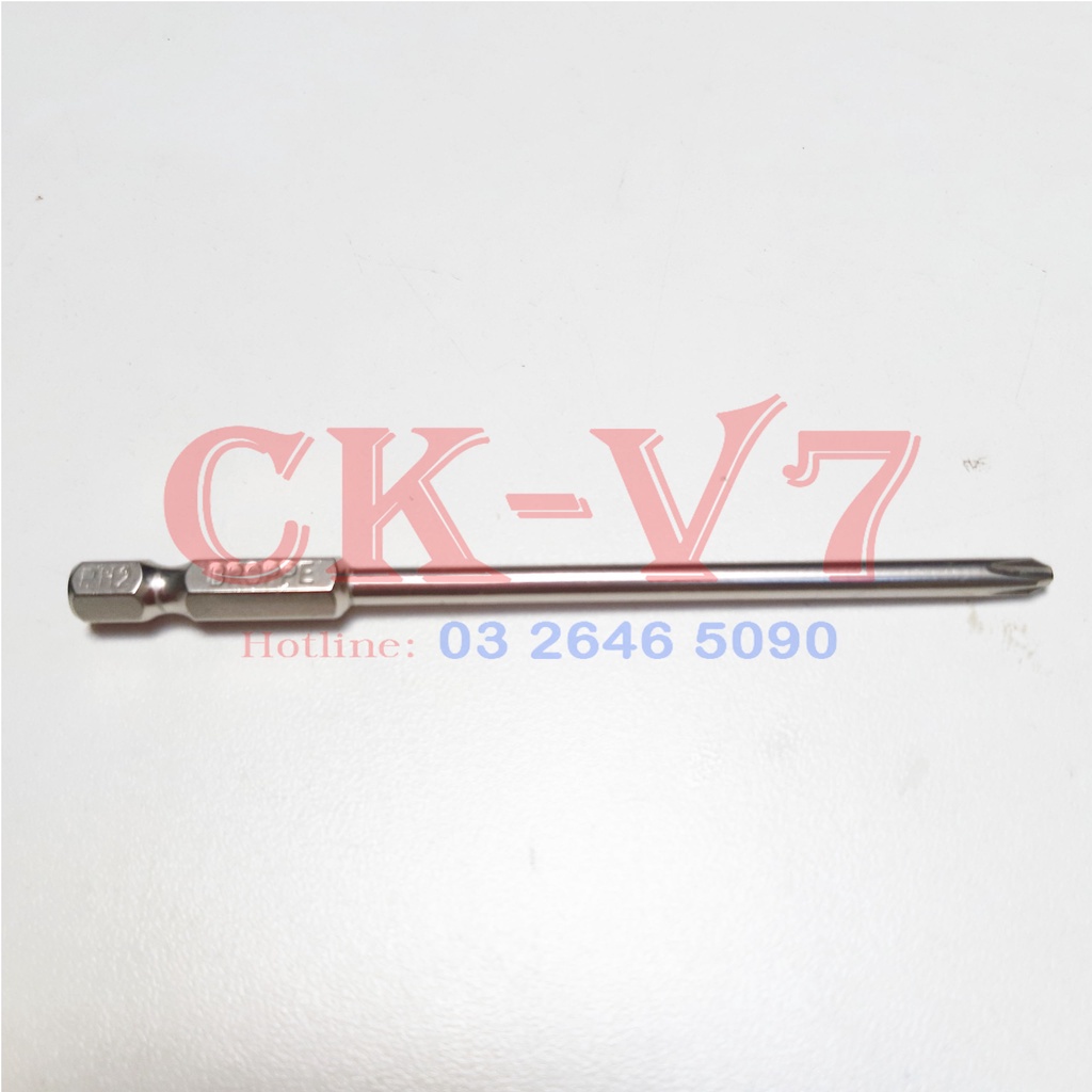 Mũi vít bake  PH2 và PH1 chuôi lục giác cho máy khoan và máy bắv vít dài 100mm