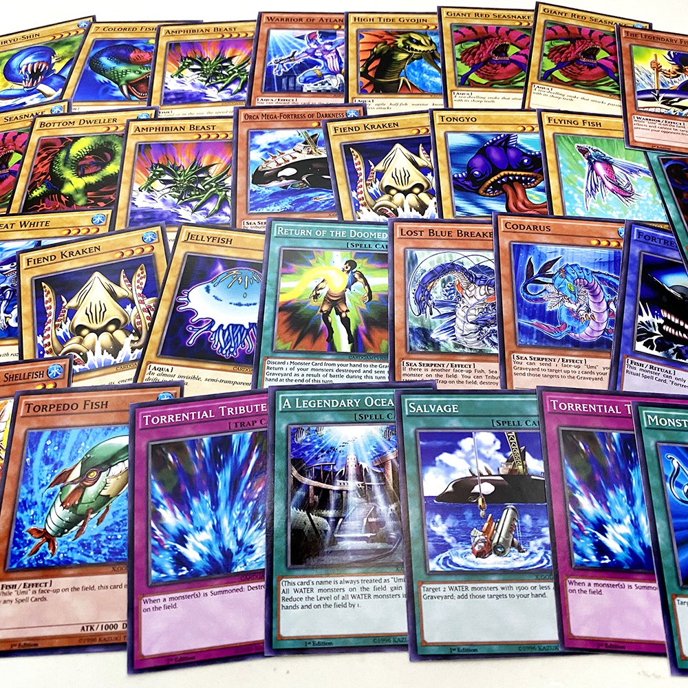 Bài Yugioh ❤️FREESHIP❤️ Thẻ bài Yugioh Fisherman Mako Tsunami deck 40 lá