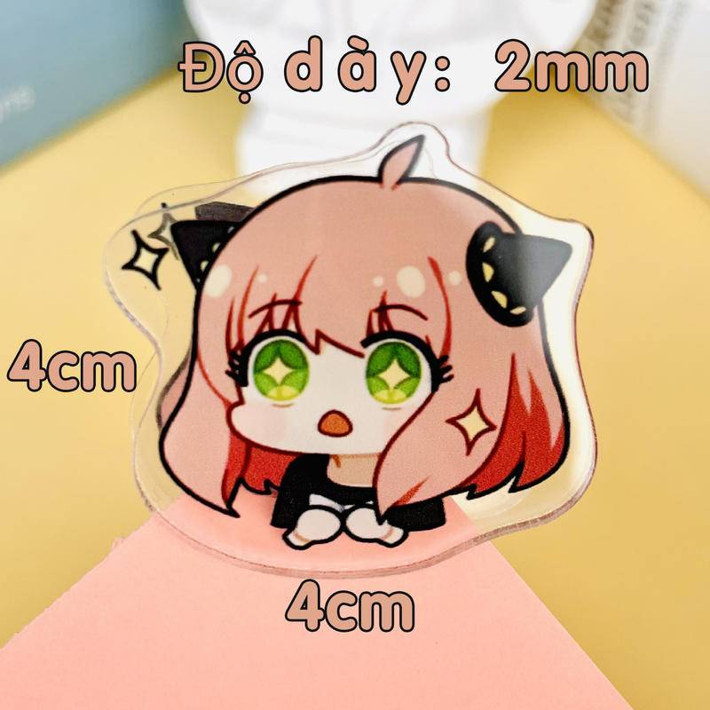 ⭐ iLado ⭐ 【1 PC】 Kẹp tài liệu mini Kẹp Bướm kẹp nhựa kẹp kim loại Văn phòng phẩm Cute Anya Chủ đề anime Học Sinh kẹp giấy đồ dùng học tập Acrylic Tiện Dụng Cho Học Sinh cho trường học văn phòng dễ thương