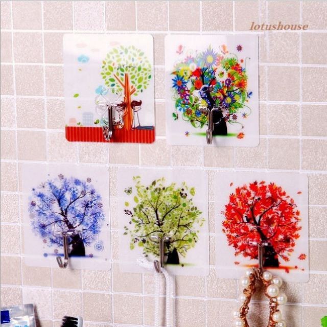 Móc Dán Tường FreeShip Combo 10 Móc dán tường 3D