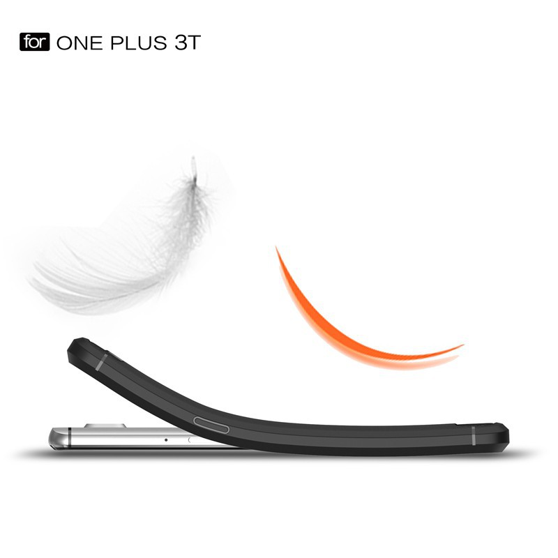 Ốp điện thoại silicon phủ sợi carbon chống sốc bảo vệ cao cấp OnePlus 3 3T
