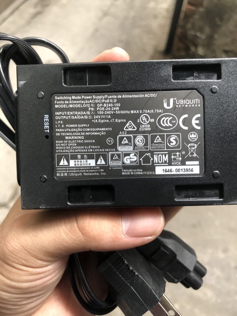 Ubiquiti 24V DC 1.0A 24w poe adapter