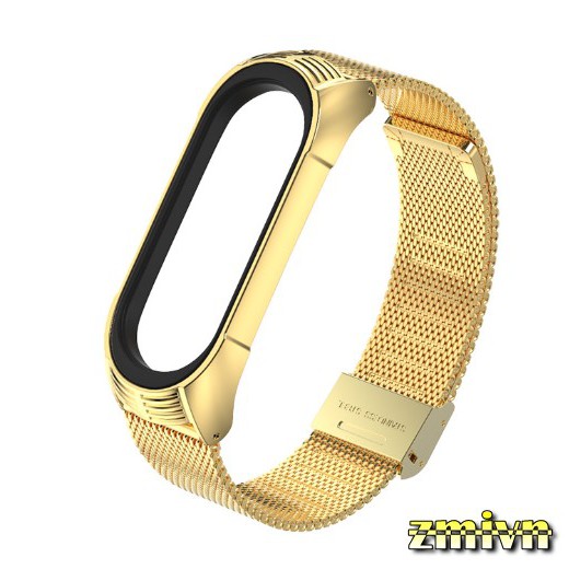 Dây đeo kim loại dành cho Xiaomi Miband 3 Miband 4 (bản Plus)