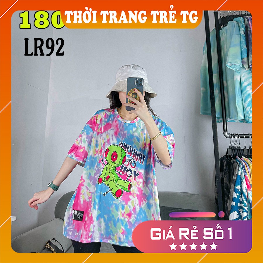 Áo thun loang màu 𝑭𝒓𝒆𝒆𝒔𝒉𝒊𝒑 Áo phông unisex LR92 vải cotton xượt poli co giãn thấm hút tốt, không xù lông