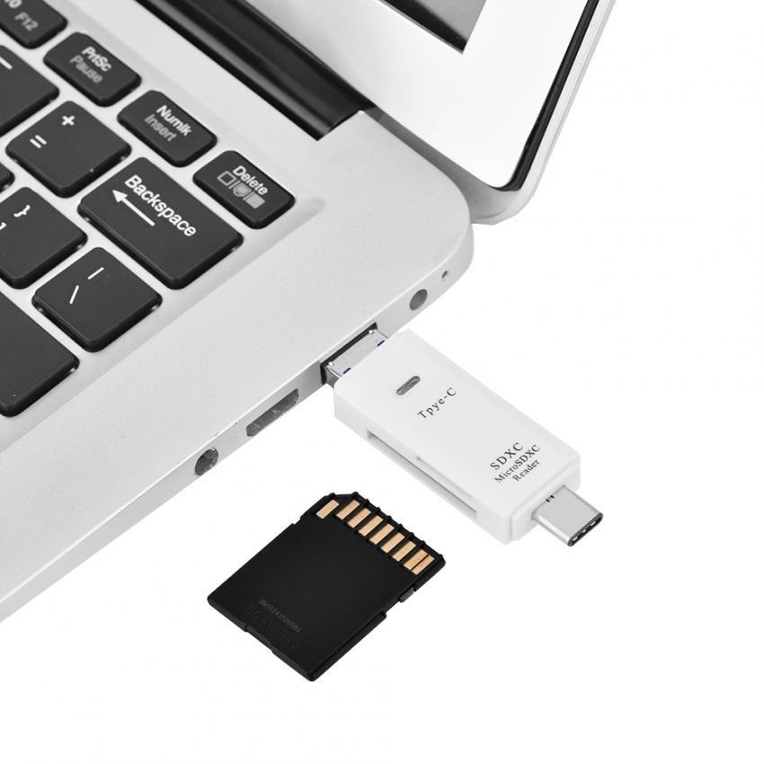 Đầu lọc thẻ 3 in 1 usb type c micro thẻ tf và micro sd - vienthonghn