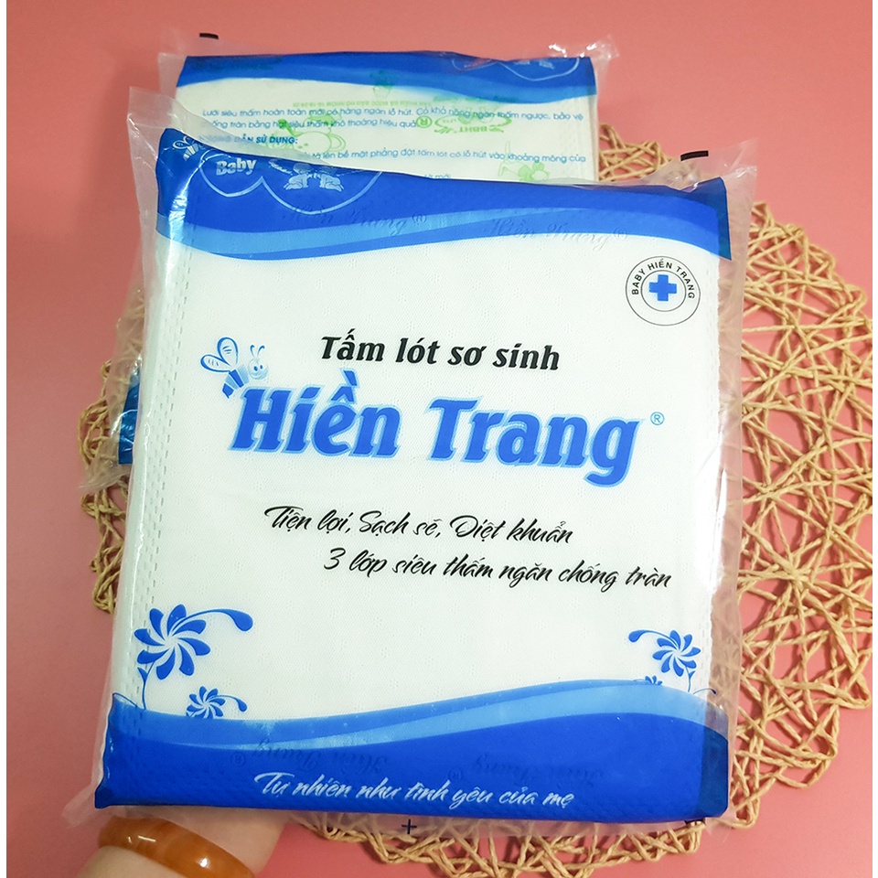 Gói Tấm Lót Phân Su Sơ Sinh Loại CAO CẤP Hiền Trang TRẮNG ( 23-27 Tờ)