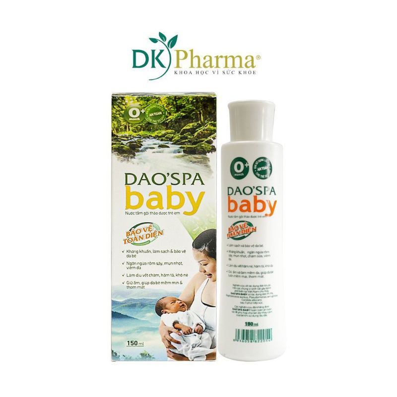 [COMBO 2 chai]Nước tắm thảo dược trẻ em DAOSPA BABY dùng cho trẻ 0+ (chai 150ml)