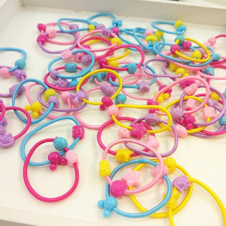 Set 50 Chun Buộc Tóc Cho Bé Nhiều Hình Cực Cute