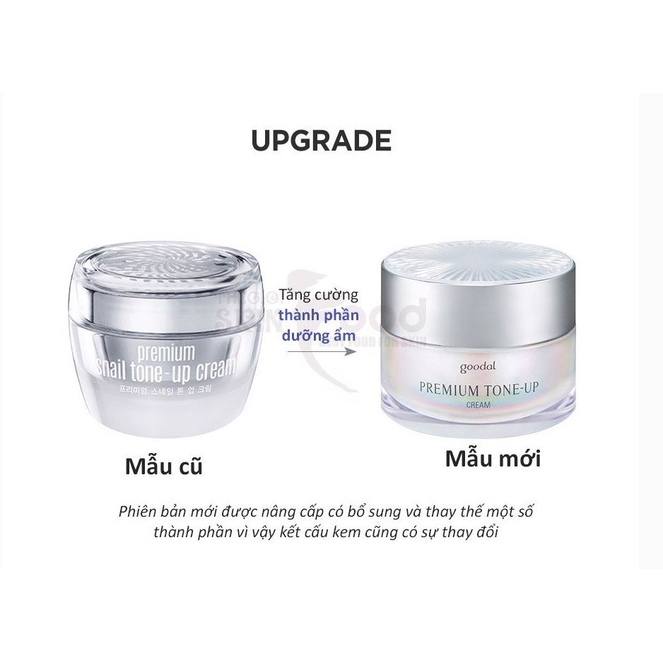 Kem Dưỡng Trắng Da Và Nâng Tone Da Tức Thì Goodal Premium Snail Tone-Up Cream 30ml