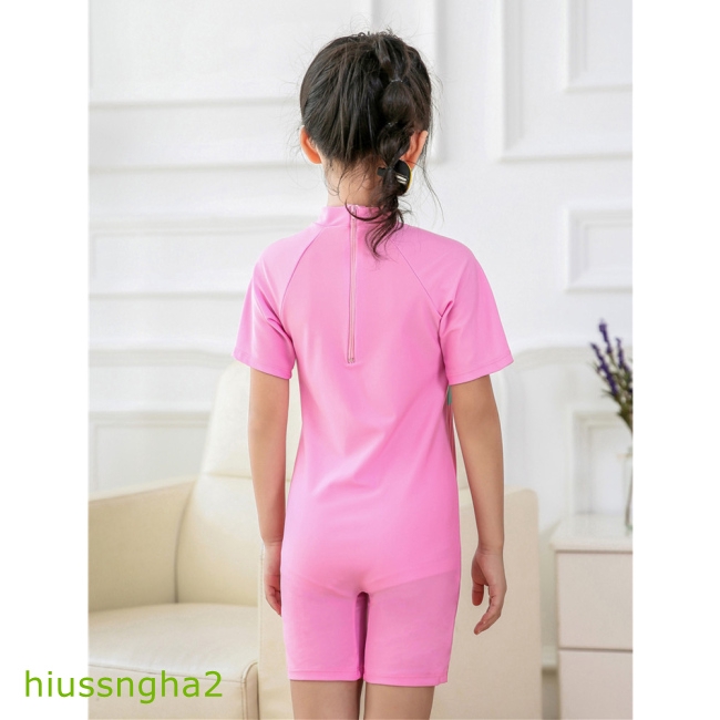 Đồ Bơi Nhanh Khô, Chống Tia Uv, In Họa Tiết Ngựa Hoạt Hình Dành Cho Bé Gái