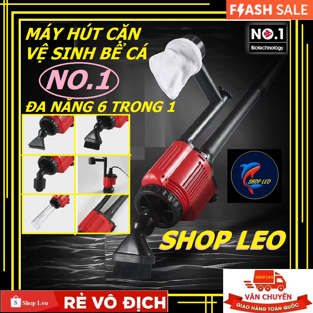 Máy Hút Phân - Dụng cụ vệ sinh 6 trong 1 - Dọn vệ sinh bể cá - Thay nước bể cá -  Hồ cá cảnh - bể thủy sinh