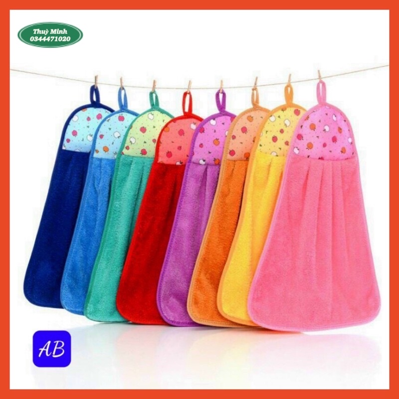 Khăn lau tay siêu thấm hút có móc treo