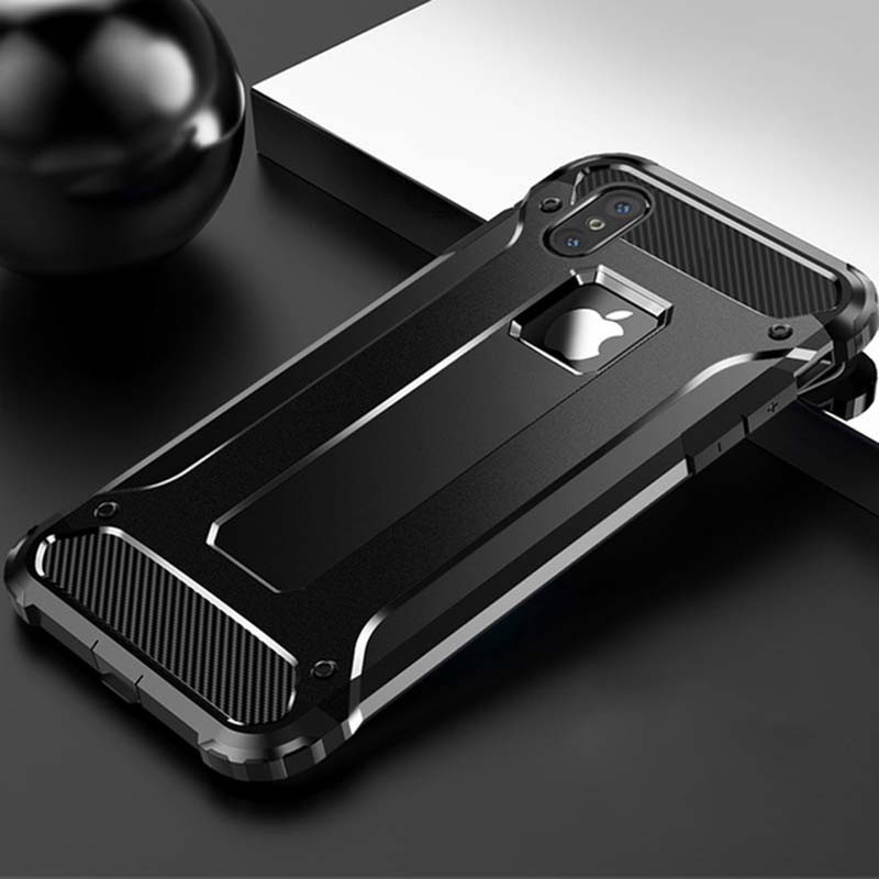 Ốp điện thoại dạng giáp cứng chống sốc chống va đập sang trọng cho iPhone 6s 7 8 Plus XR XS Max