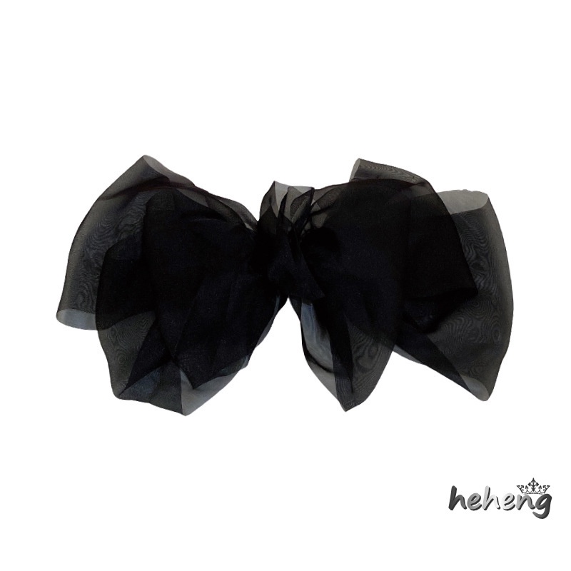 Organza Big Bow Temperament Hairpin South Korea Simple Fashion chao xian Spring Clip 2022 Summer New Hair Accessories