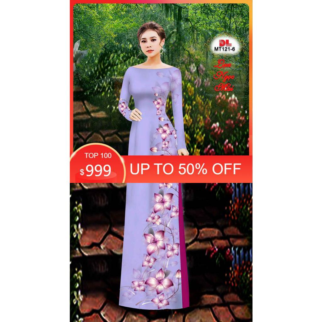 HOT Vải áo dài hoa lan mua nhiều giảm giá