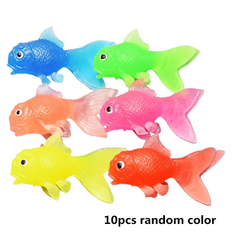 Set 10 Cá Vàng Cao Su Đồ Chơi Cho Bé