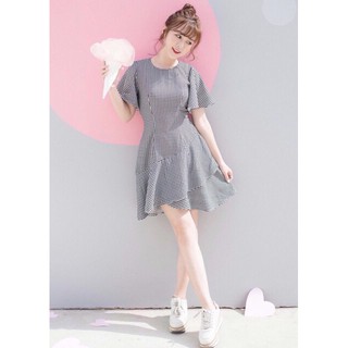 Đầm Caro Phối Lai Bèo G159