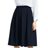 Váy xếp ly midi đen