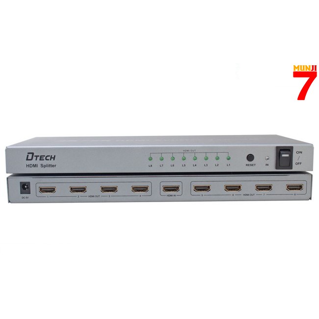Bộ Chia HDMI 8 Cổng Dtech DT-7148
