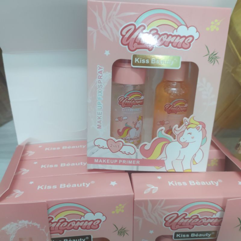 Combo 2 món 2in1 Primer + Spray Unicorn dễ thương Kiss Beauty  - Mới | BigBuy360 - bigbuy360.vn