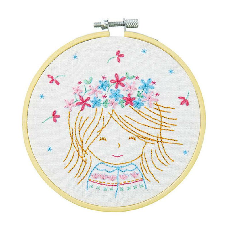 Set thêu cô bé mùa xuân