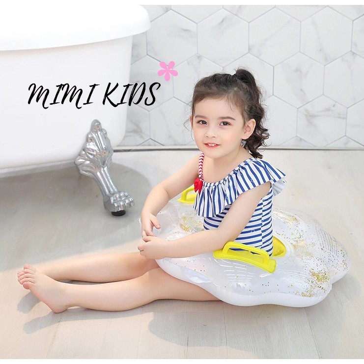 Phao bơi hình bông hoa - Mimi Kids - có ghế lót cầm tay cho bé