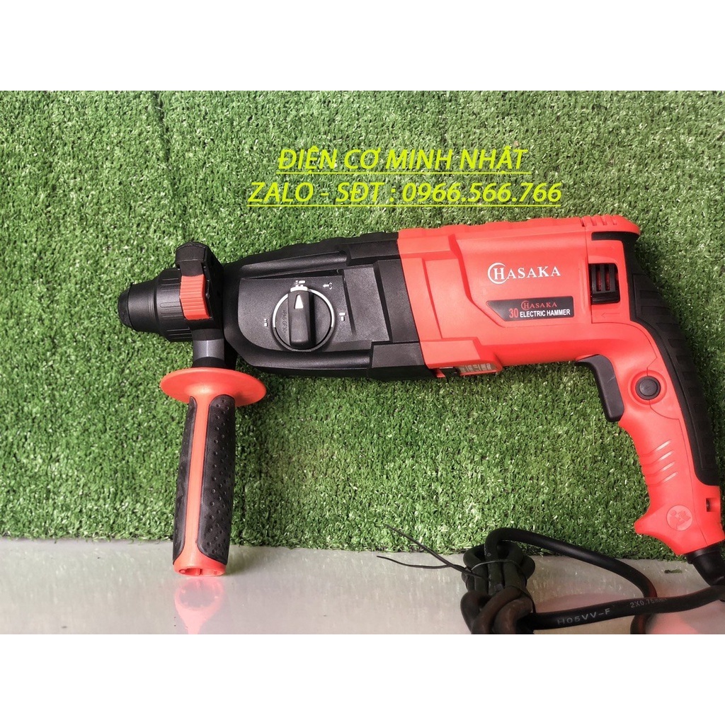 máy khoan 3 chức năng Hasaka màu đỏ, chuyên khoan bê tông,