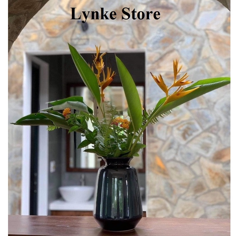 Bình Hoa Lọ Hoa Dáng Chuông Xinh Xắn Men Kính Gốm Sứ Bát Tràng