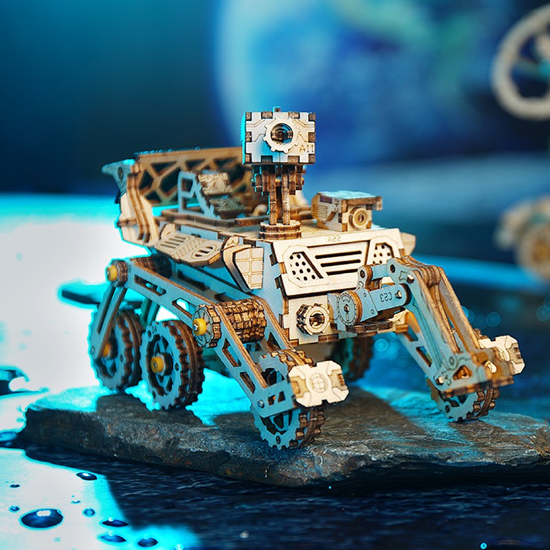 Mô Hình Gỗ 3D Lắp Ráp ROBOTIME Xe Năng Lượng Mặt Trời Harbinger Rover Solar Energy Car LS402