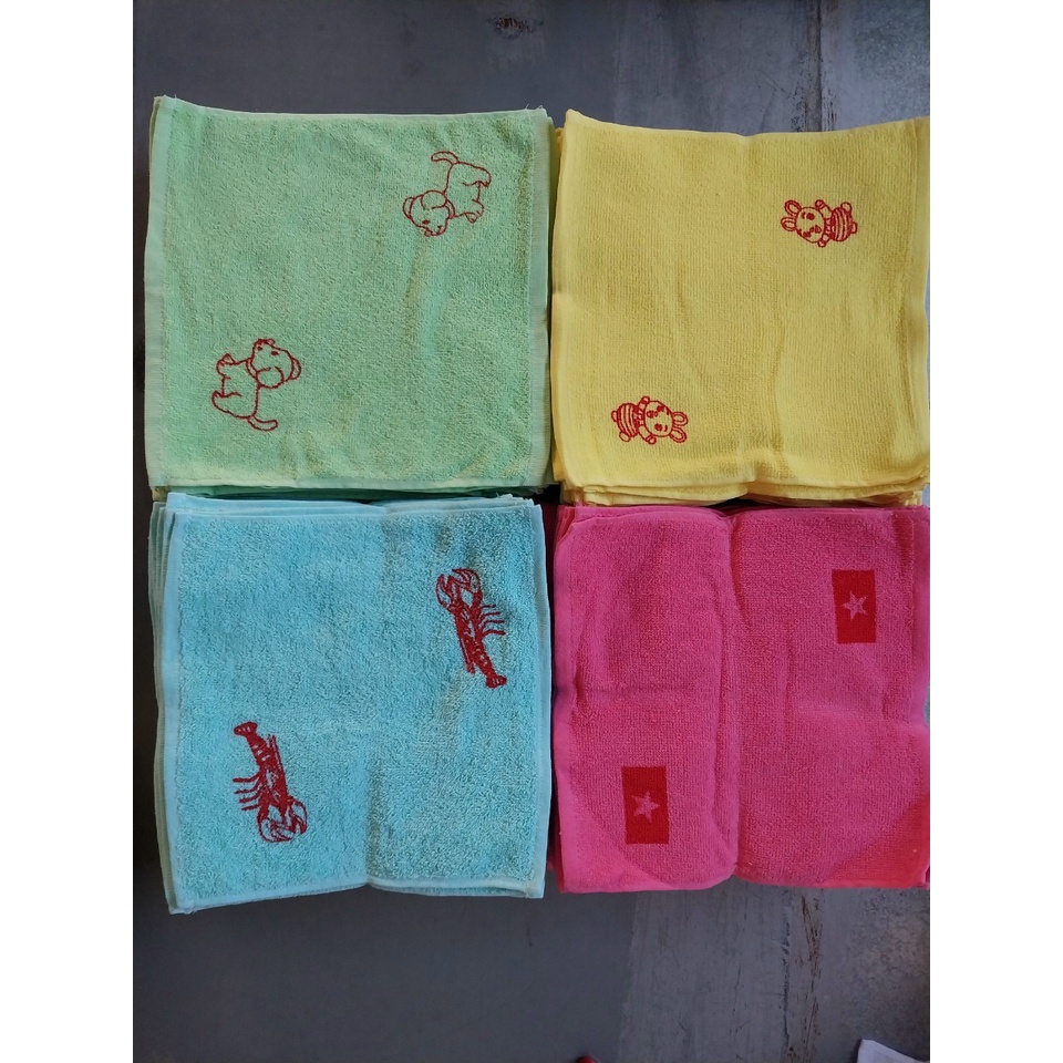 50 khăn mặt mầm non in ký hiệu