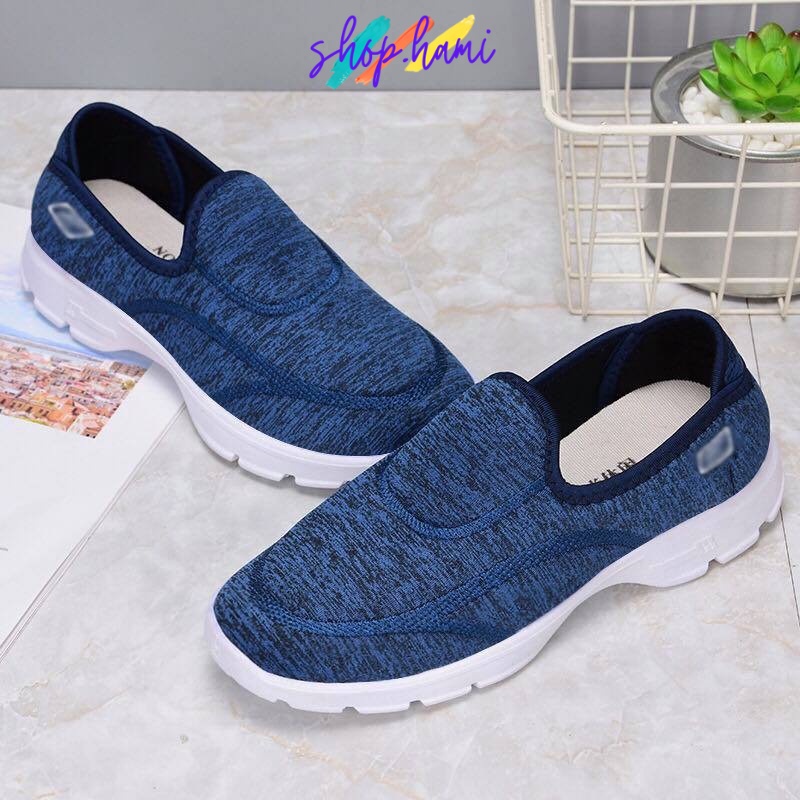 Giày Thể Thao Nữ Đẹp 2020 Không Dây Tiện Lợi  Mềm Mại Với 4 Màu Xanh Hồng Đen Ghi SHOP HAMI G09