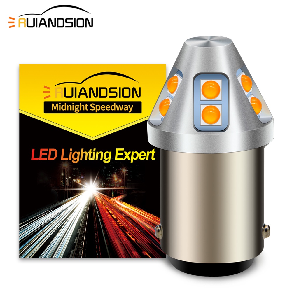 RUIANDSION 10-60V BA15D 1142 10SMD LED Xe Thuyền Hàng Hải Xe Tải Ánh Sáng Dự Phòng Ngược Bóng Đèn 12