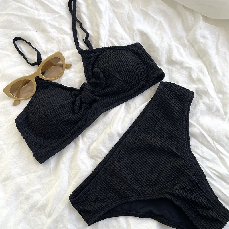 BIKINI 2 mảnh cạp cao thun nhúng