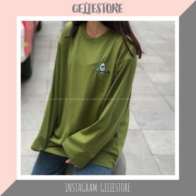 ÁO THUN DÀI TAY QUẢ BƠ (ảnh thật)