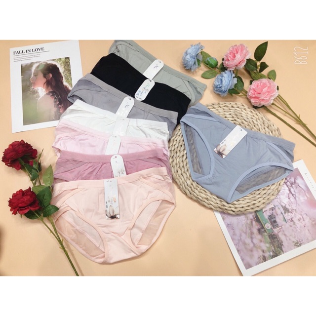 Quần lót cotton phối ren sexy 1053 (40-52kg)