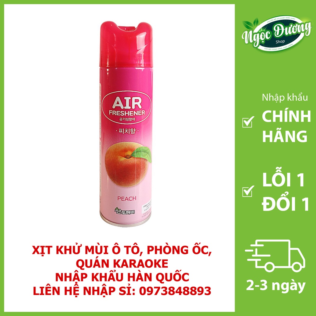 Chai Xịt Thơm Phòng Air Freshener Hàn quốc của Sandokkaebi 370ml Hương Đào